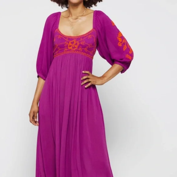 Free People Wedgewood Maxi Dress in Orchid Pavillion - Picture 4 of 10